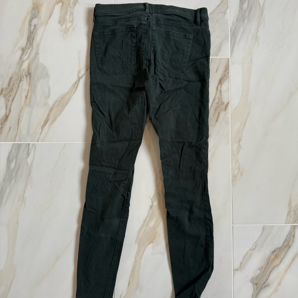 LOFT. Skinny pant in dark green